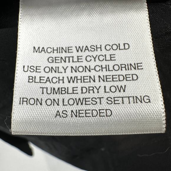 Liz Baker Sheer Shirt WMNS 14 Black Textured Grid Long Sleeve Button Up Bouse - Picture 10 of 10